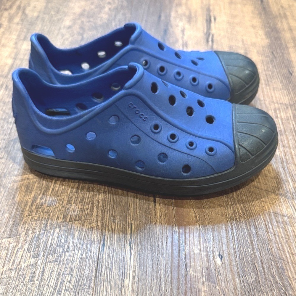 Crocs Blue Water Shoes Kids 12C Slip On Lightweight Pool Beach Summer C12 Grip